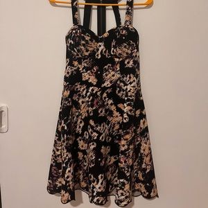 Material Girl Juniors Fit & Flare Print Tank Dress - Medium